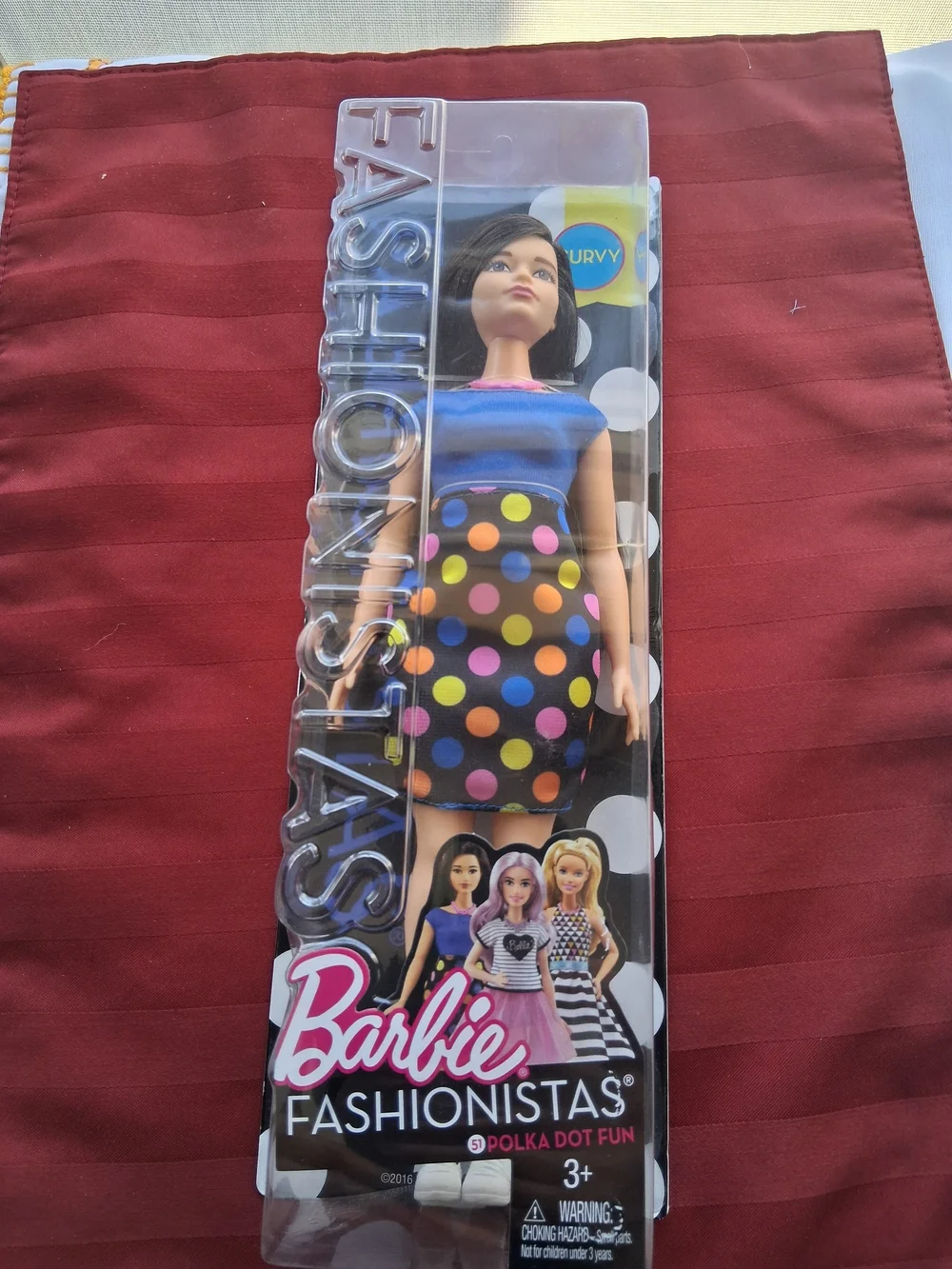 Barbie Fashionistas Curvy Polka Dot Fun Dress - Black Multi